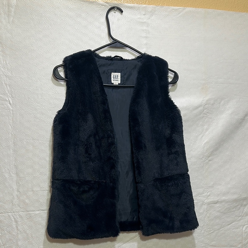 Black Faux Fur Vest